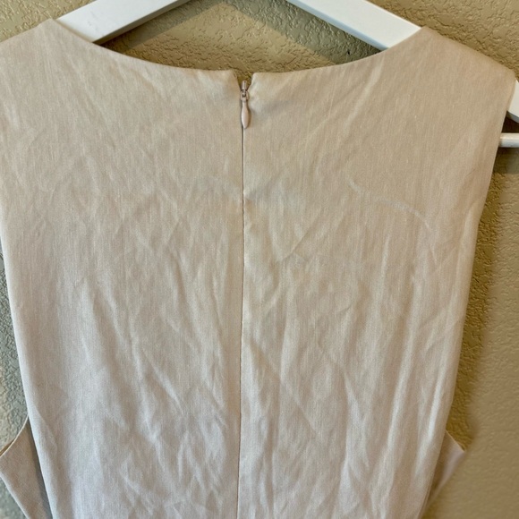 Not for sale- ANTONIO MELANI Size 14 Linen Natural Sleeveless Jumpsuit Wide Leg - Picture 8 of 11